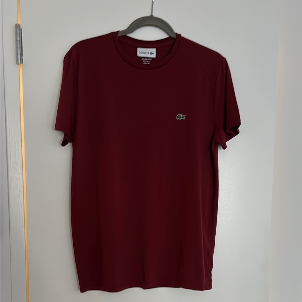 Lacoste Red Short Sleeve Tee Casual Cotton